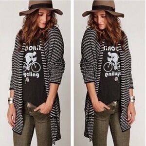 Free People Amoudi Cocoon Striped Cardigan